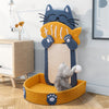 Vertical Scratching Board Cartoon Cat Eating Fish Grinding Claw Scrtacher Mat