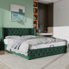 Upholstered Bed Velvet Ottoman Storage Lift Bed Frame Double King Size Bed Frame