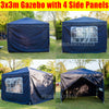 3x3m Gazebo with Side Panels Waterproof Party Event BBQ Tent Marquee Steel Frame