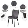 Pair Velvet Dining Chair High Back Chair Set with Metal Legs Modern Kitchen