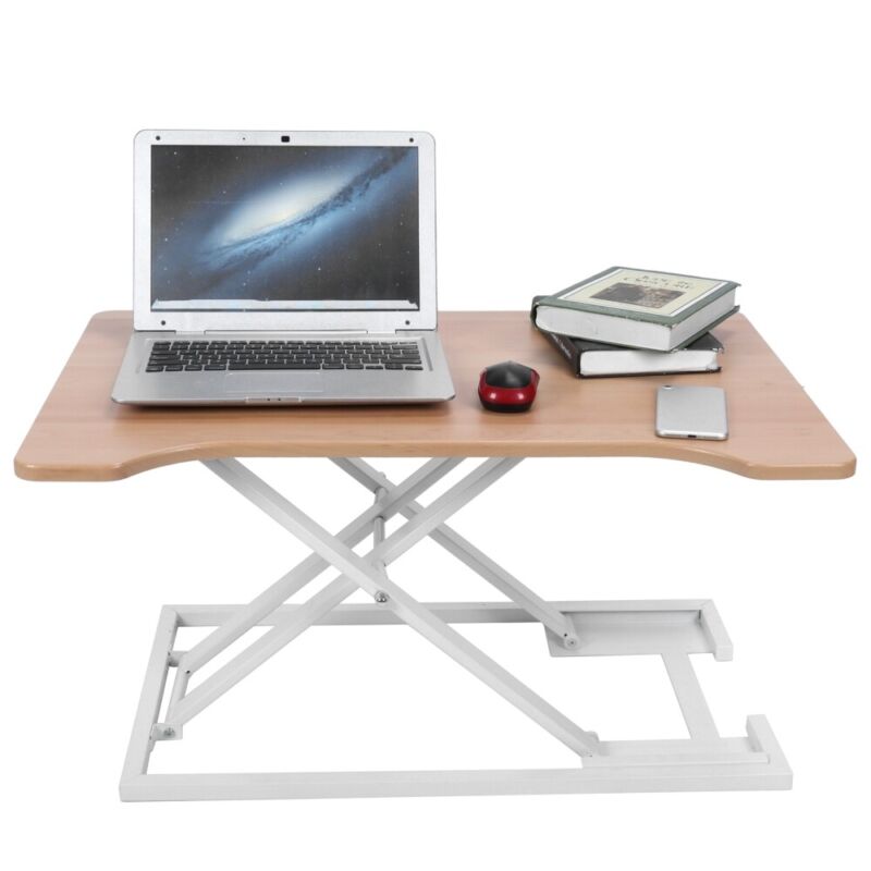 Height Adjustable Desk Converter Standing Up Work Station Sit-Stand Ea ...