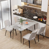 Oversize Slate Kitchen Dining Table Marble Counter-height Table Solid Metal Legs