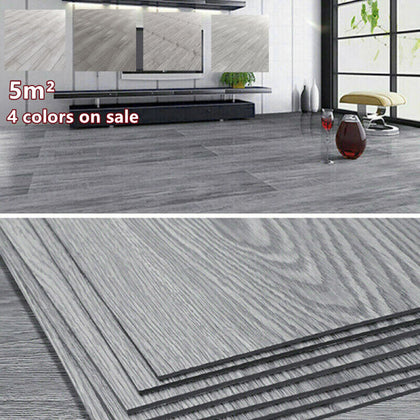 36pcs/5m² Luxury Vinyl Tiles PVC Self Adhesive Wood Look Flooring Kitchen Bath
