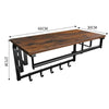 Coat Rack With Storage Shelf Hanger Rail Retro Wall Mounted Clothes Hanging Unit