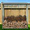 Metal Outdoor Garden Wood Firewood Storage Shed Stacking Logs Holder Shelter