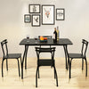 5PCS Dining Table & Chair Set Breakfast Bar Kitchen Furniture with Curved Back