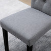 2/4/6x Fabric Button Tufted Dining Chairs Upholstered Kitchen Dining Room Grey