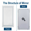 42" Full-Length LED Lighted Bathroom Mirror Anti-fog Vanity Mirror Wardrobe Home