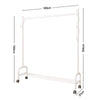 Heavy Duty Clothes Rail Home Shop Garment Hanging Display Stand Rack On Wheels