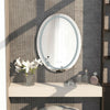 Large Oval Wall LED Bathroom Mirror Dimmable Vanity Mirror Backlit+Front-
