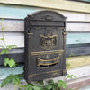 Vintage Wall Mounted Mail Letter Box Lockable Steel Post Mailbox Large Postbox