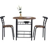 3Pcs Dining Table and Chairs Set for Kitchen Dining Room Breakfast Furniture Set