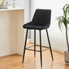 2X Modern Bar Stools Velvet Breakfast Stool Kitchen Pub Chair Metal Leg
