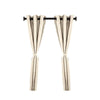 Pair of Beige Curtain for Noise Reducing Bay Window Thermal Drapery Bedroom New