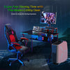 Gaming Computer Table w/ Shelf & Cup Holder Laptop Desk Office Workstation Black