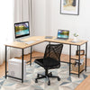 L-Shaped Corner Computer Desk Industrial PC Table Large Workstation with Storage