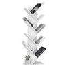 White 9 Tier Tree Bookshelf Bookcase Display Shelf Unit Storage Organiser Rack