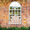 Large Arch Mirror Garden Indoor Outdoor Gothic White Wooden Frame Wall Mounted