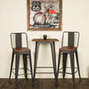 2/4 Seater Industrial Dining Table Tall Breakfast Bar Kitchen Metal Chair Stools