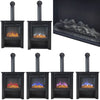 30 Inch Recessed Electric Fireplace Glass Heater 6 Colour LED Flame Timer Remote