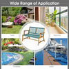 Garden Acacia Wooden Bench Chair Outdoor Patio Rope Loveseat Seating Furniture