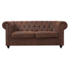 Retro Upholstered Chesterfield Tan Leather 3+2+1 Seater Sofa Settee Suite Couch
