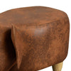 Brown Animal Footstool Ottomans Stool Kid Toy Gift Faux Leather Elephant Lovely