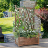 115cm Garden Plant Box w Trellis Planter Vegetable Grow Container Flower Bed Pot