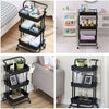 Utility 3-Tier Beauty Salon Kitchen Storage Trolley Cart Mobile Shelving Unit UK