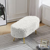 Faux Fur Footstool Bed End Sofa Padded Bench Fleece Pouffe Stool Vanity Chair UK