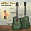 41” Full Size Cutaway Acoustic Guitar Set Starter Guitarra Bundle Kit Kids Adult