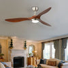 52'' Ceiling Fan with 3 Color Light and Remote Control 3 Blades Fan Ceiling Lamp