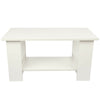 Wooden Coffee Tea Table Modern White Unit Storage Shelf Living Room Furniture