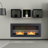 Bio Ethanol Steel Glass Fire Fireplace Biofire Wall Mounted/Recessed Home Burner