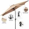 2.7m Home Garden Sun Shade Umbrella Outdoor Patio Round Parasol W/ Crank Tilt UK