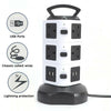 Socket Tower Mains Power Extension Lead 10 Way 4 USB Ports Adaptor Plug 3M Cable