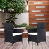 2/4xRattan Chair Bistro Garden Cushioned Chair Patio Outdoor Conservatory Wicker