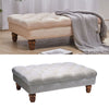 Extra Large Chesterfield Footstool /Coffee Table Button Seat Bench Ottoman Bench