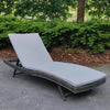 Adjustable Rattan Sun Lounger Outdoor Recliner w/ Cushion Garden Pool Daybed UK
