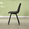 Set of 2 Faux Leather/Suede Dining Chairs Metal Legs Reception Restaurant Chair