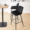 2X Modern Bar Stools Velvet Breakfast Stool Kitchen Pub Chair Metal Leg