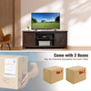 TV Stand for TVs up to 65 Inches Wooden Farmhouse TV Cabinet Media Entertainment