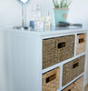 Large White Basket Storage Unit,Wicker Drawers,Hallway, Kitchen,Bathroom storage