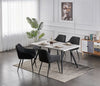 Set of 2/4 Dining Chairs Velvet Padded Seat Metal Legs High Back Chairs Kitchen