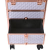 Luxury Travel Trolley Case Makeup Cosmetic Vanity Beauty Salon Nail Storage Box