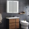 LED Bathroom Mirror Cabinet Illuminated Storage Cabinet Touch Sensor with Lights