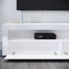 Modern TV Unit Cabinet White Stand High Gloss Sideboard 120cm with LED RGB Light