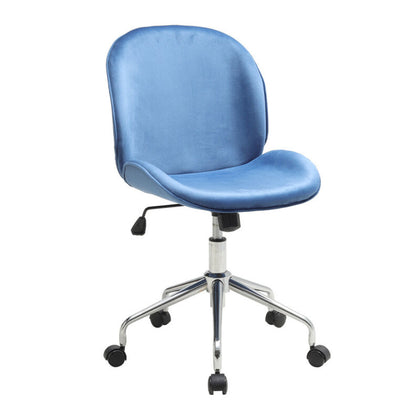 Mid Back Velvet Gas Lift Swivel Chair Ergonomic Computer Desk Chairs Study Seats