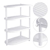 Portable 4 Tier White Shoe Storage Rack - Home Space Saving Shoe Organiser Rack