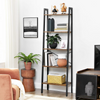 Industrial Shelving Unit Vintage Bookcase Metal Bookshelf Home Storage Furniture